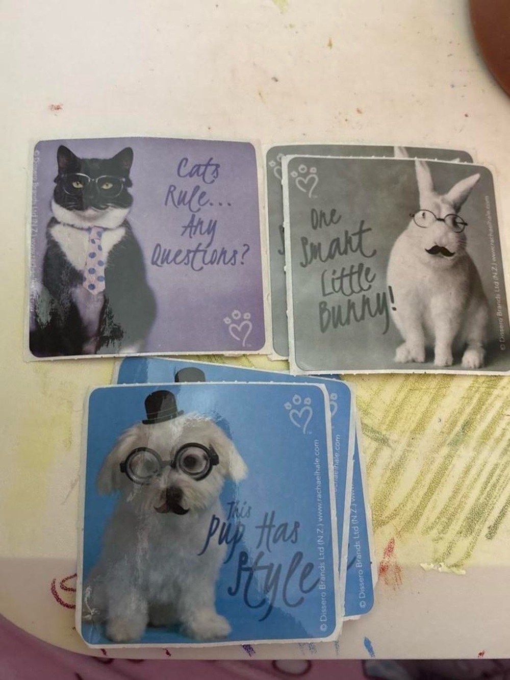 Animals with mustaches Stickers